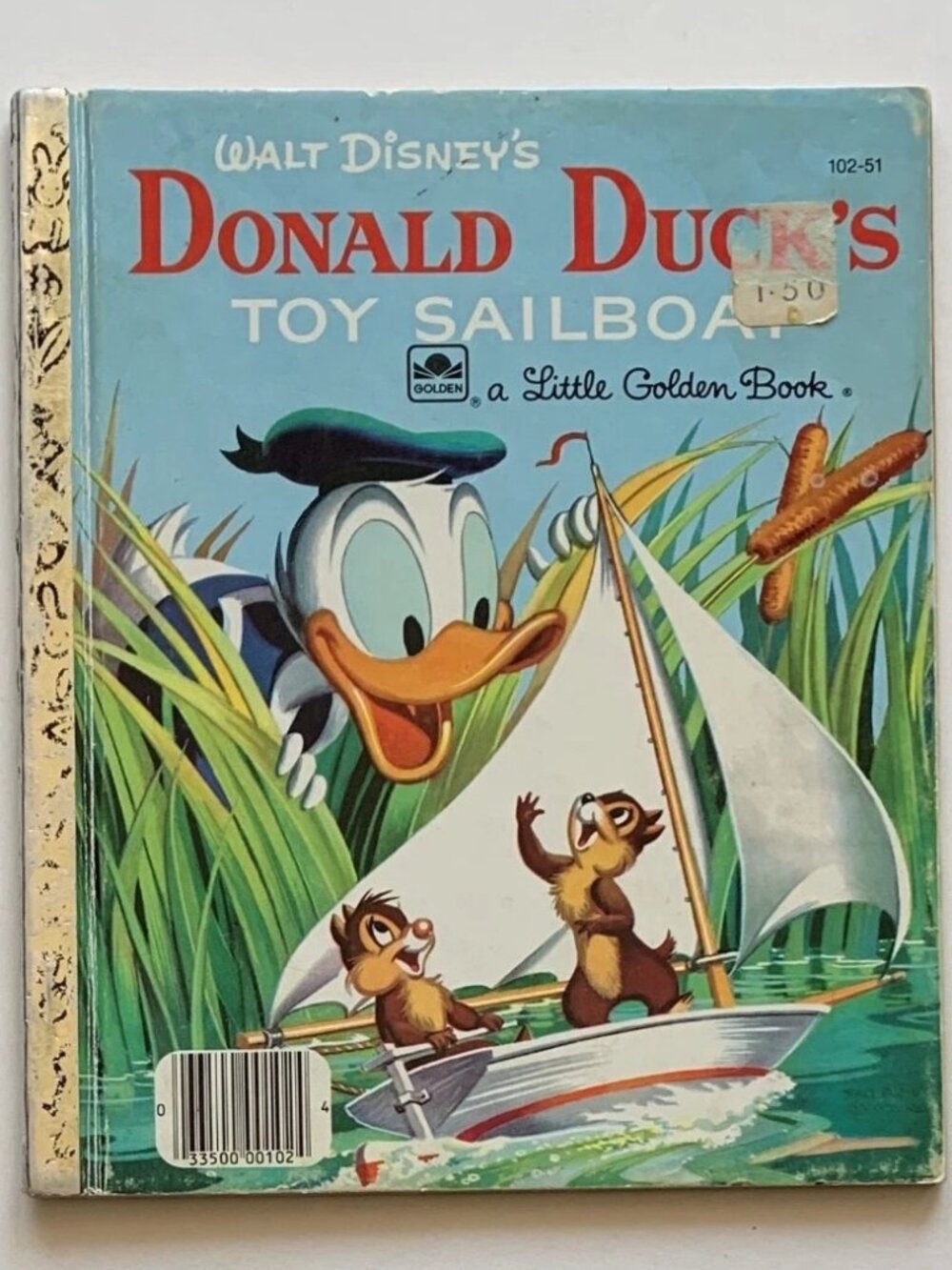 Donald Duck's Toy Sailboat (1954) Vintage Walt Disney Picture Book